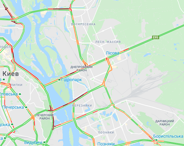 У Києві утворились значні пробки